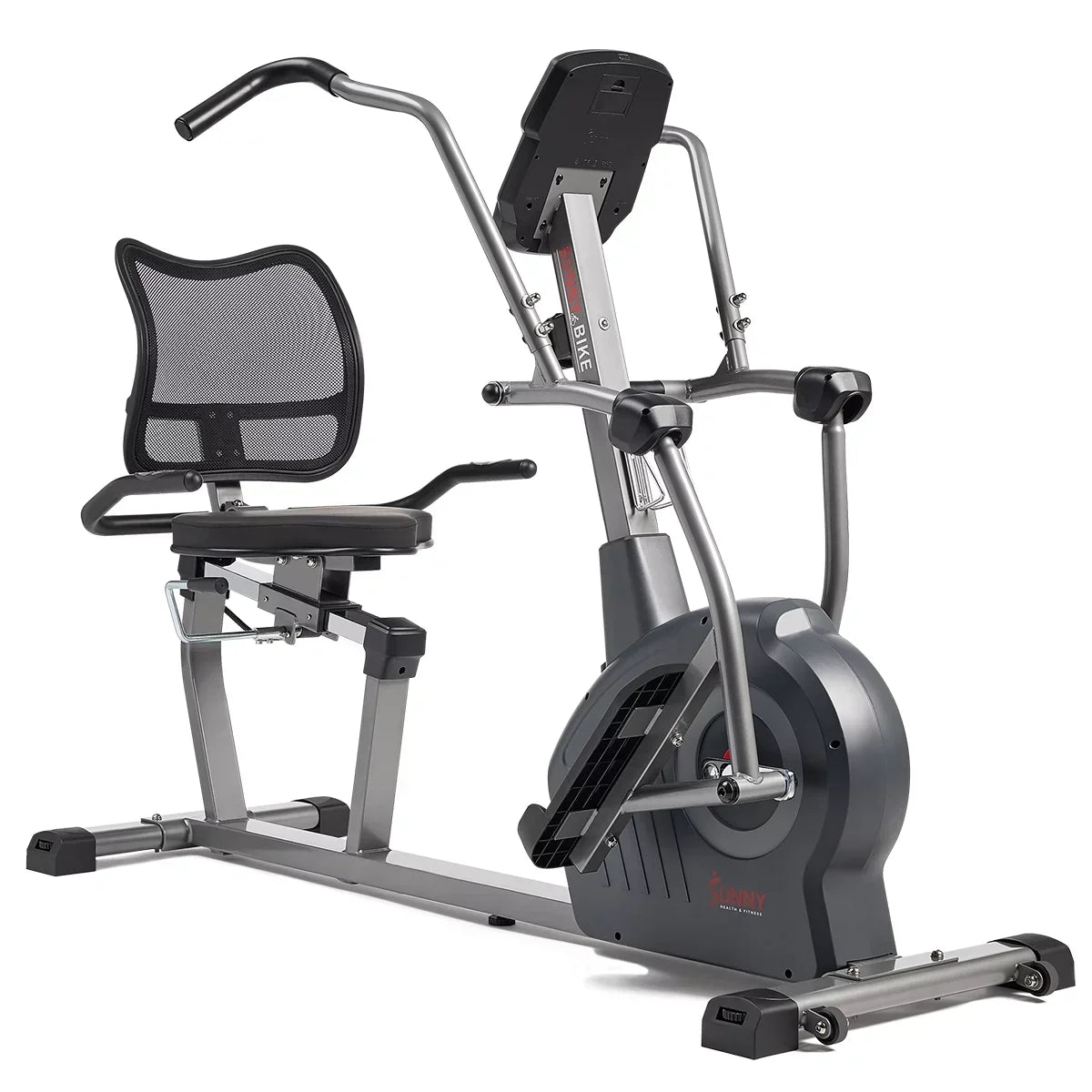 Sunny Health & Fitness Elite Connected Recumbent Cross Trainer Elliptical With Arm Exercisers - SF-RBE420049