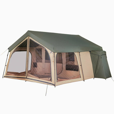 Ozark Trail 14-Person Spring Lodge Cabin Camping Tent, Beige And Green - WT181416