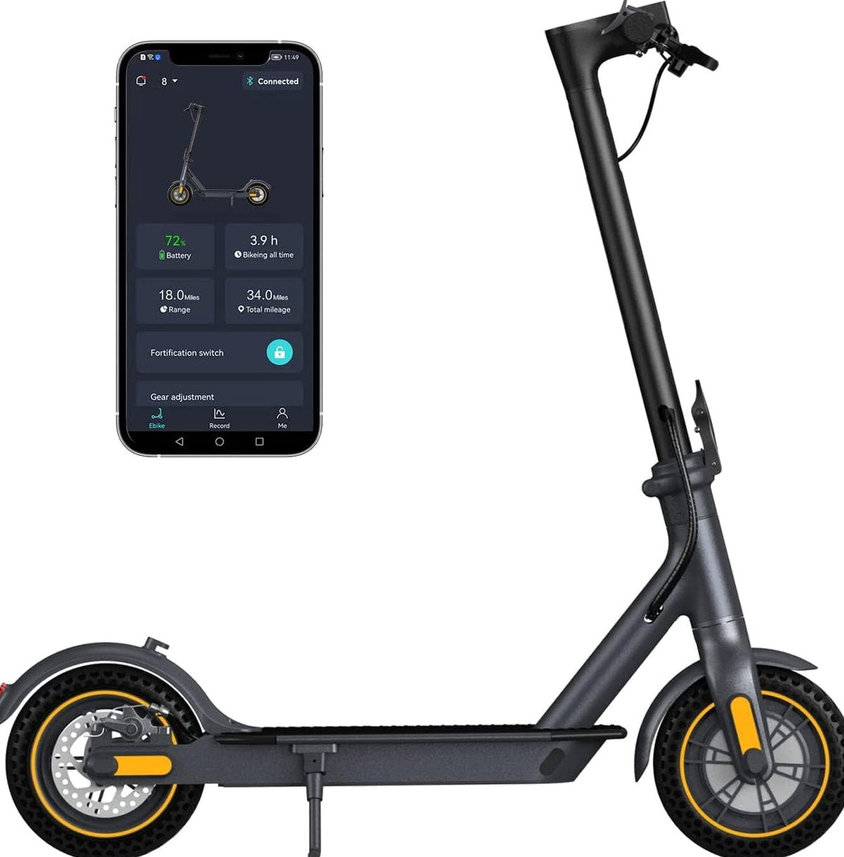 Electric Scooter - 500W Motor, 10in Solid Tires, Up To 18 Miles, 19 MPH