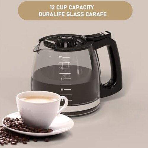 12-Cup Replacement Glass Coffee Carafe Compatible With Hamilton Beach FlexBrew - 990136800