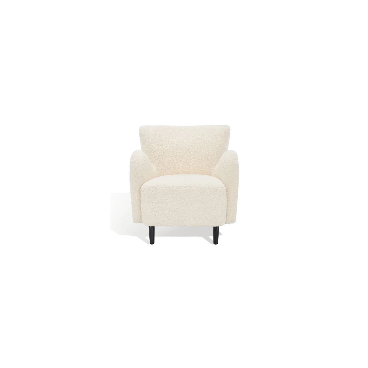 Safavieh Couture Rayanne Mosern Wingback Chair, 28" W X 34" D X 31" H, Ivory