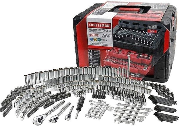 Craftsman 450-Piece Mechanics Tool Set, Chrome - 50450
