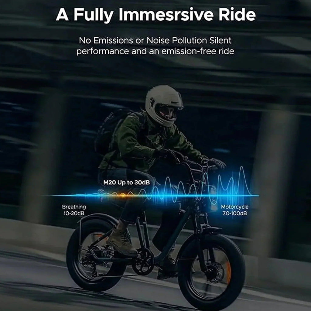 ENGWE Adult Electric Bike, Retro Style, 1000W, 28 Mph, 94 Miles, 20 x 4.0 Inch Fat Tires, Full Suspension - M20