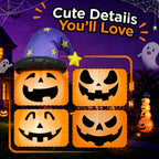 Goosiay 8ft Halloween Inflatable, Stacked Pumpkins with Witch Hat and Built-in LED Lights, Outdoor Blow up Yard Decor for Lawn, Garden, Porch and Halloween Party, Orange