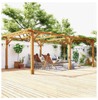 Wood Pergola 20 x 10 ft Dark Brown