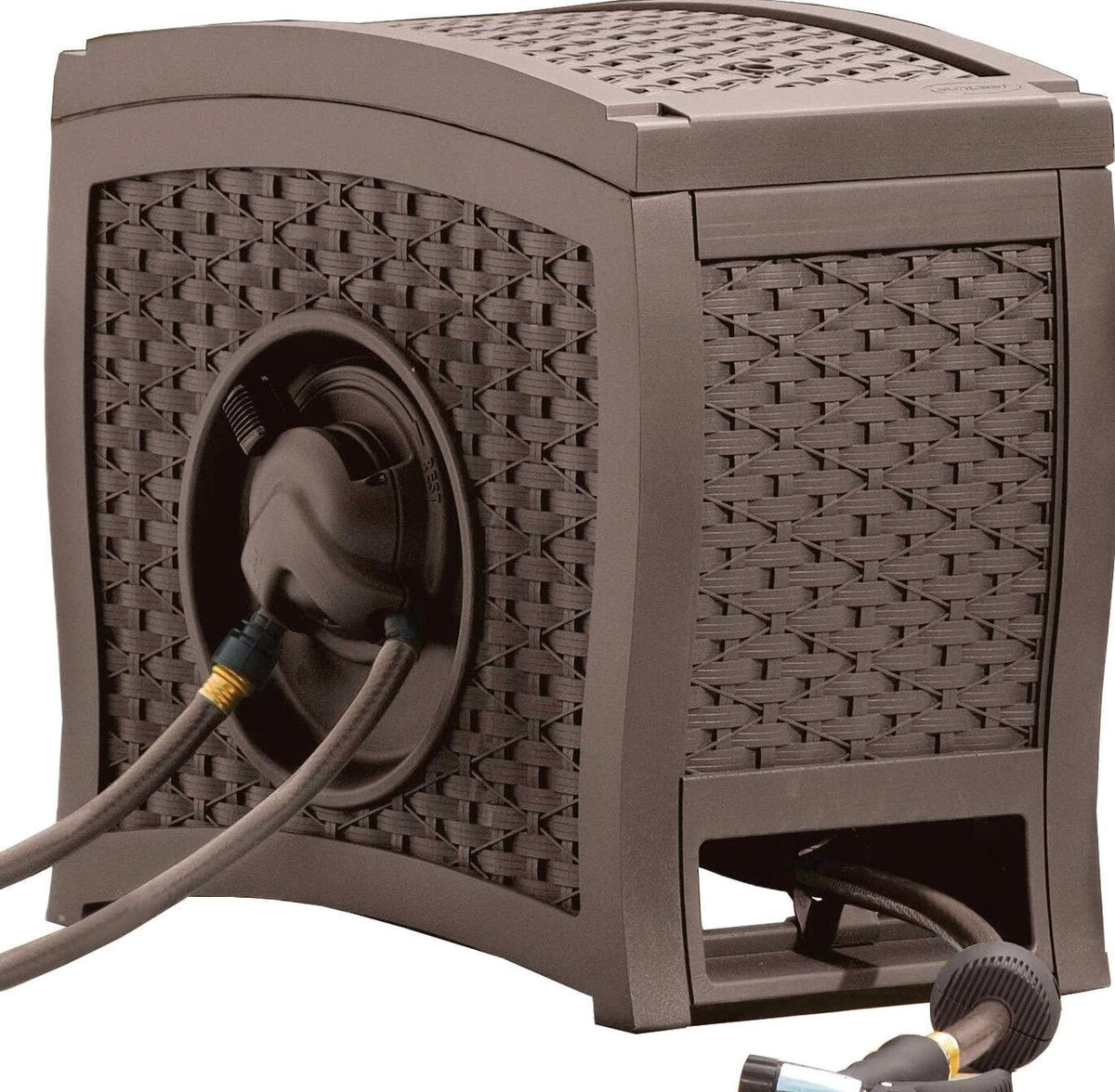 Suncast Aquawinder Wicker Garden Hose Reel - Java