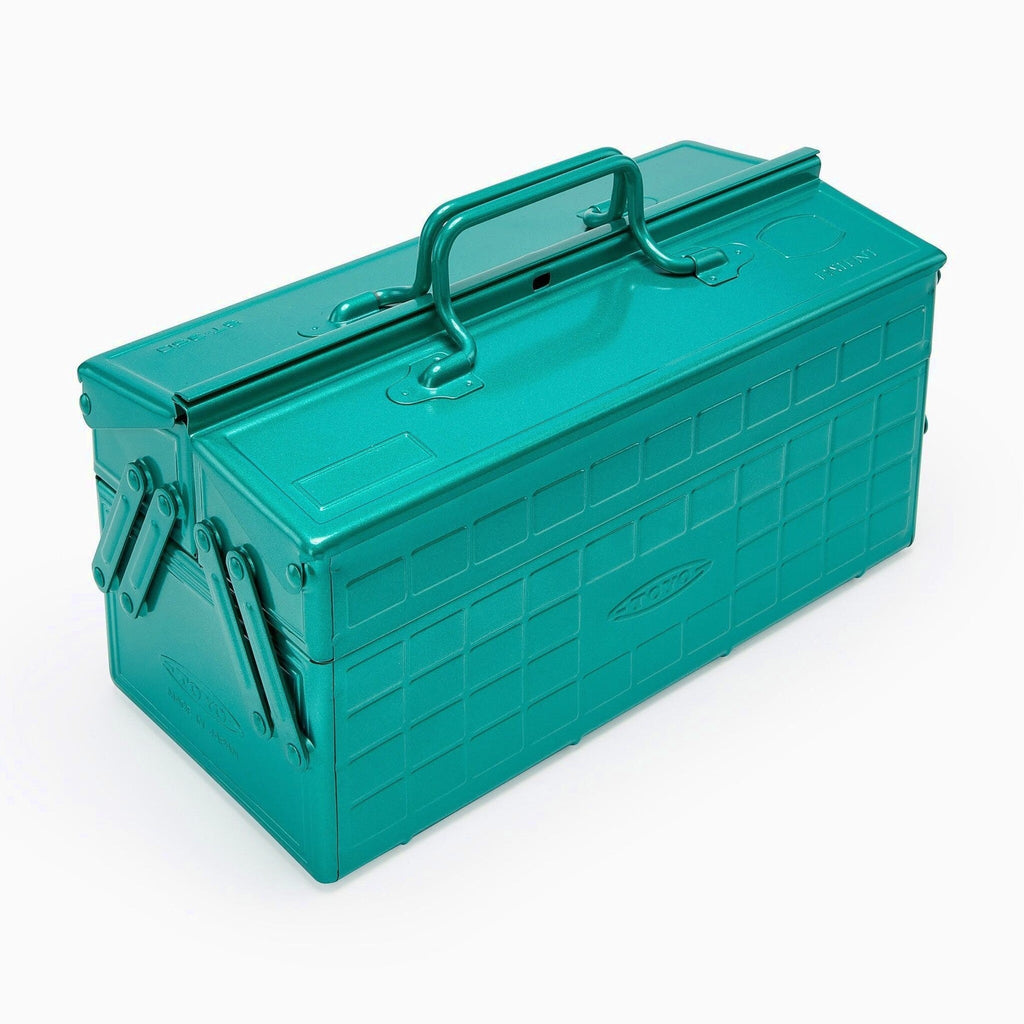 Toyo Steel Cantilever Tool Box, Green, 8.5h x 13.75w x 6.3d - ST-350