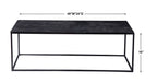 Bailey Street Home Industrial Coffee Table, 48 inch, Aged Black Iron/Plated Antique Bronze Finish - 208-Bel-3314816