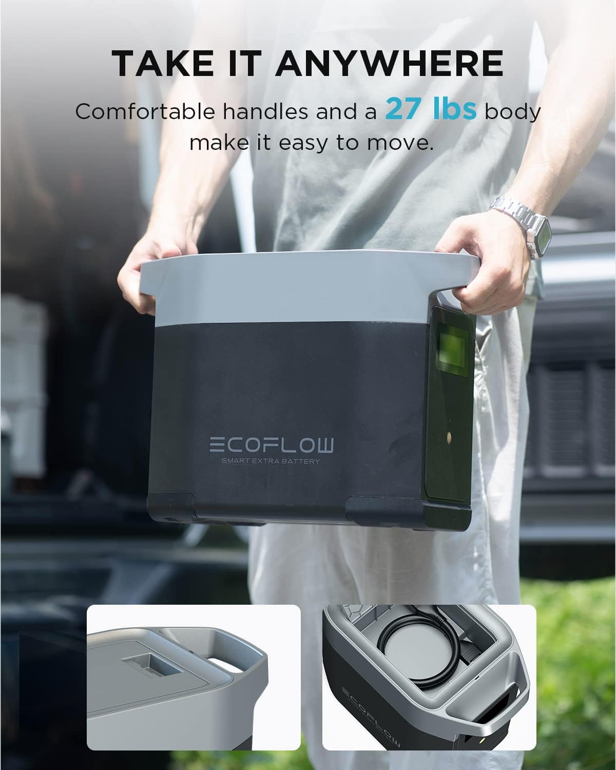 EF ECOFLOW DELTA 2 Smart Extra Battery 1024Wh LiFePO4 Expansion Battery - DELTA 2