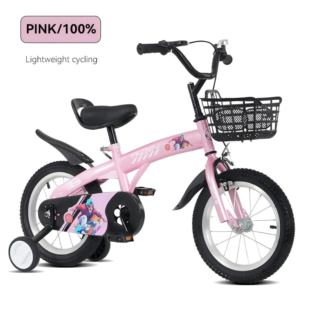 Baprem Girls' Bicycle, 18 Inch, Pink - Single Speed