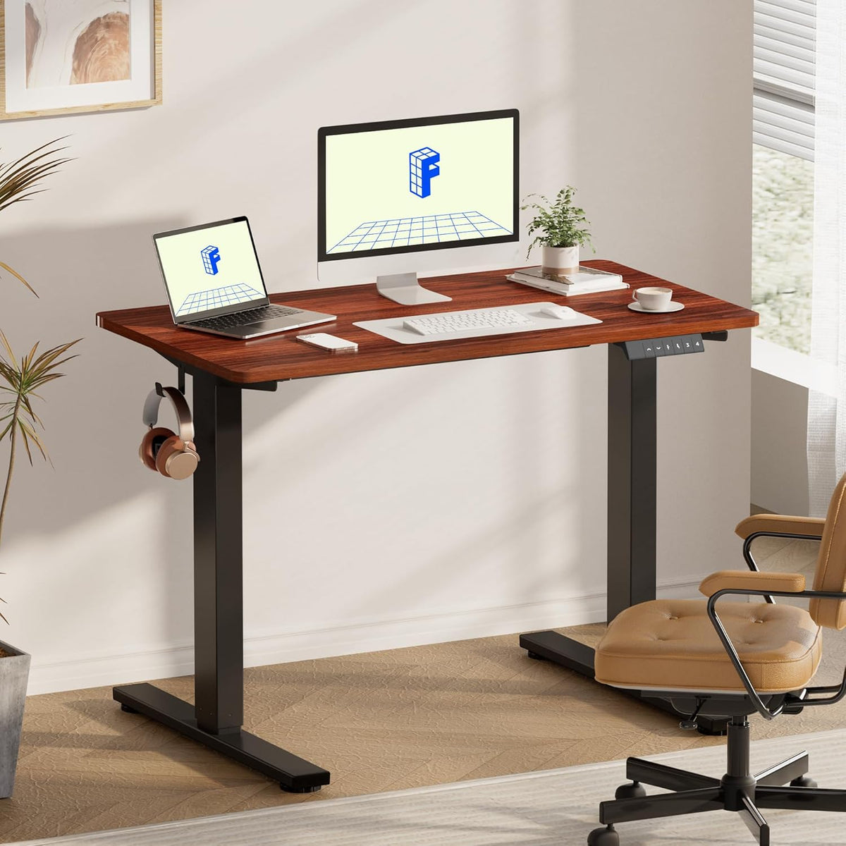 FLEXISPOT Electric Standing Desk With Whole-Piece Desktop - EN1