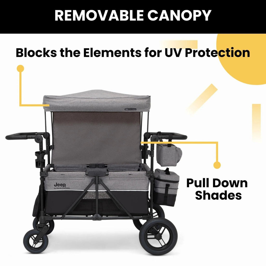 Jeep Wrangler Deluxe 4 Seater Stroller Wagon - Delta Children
