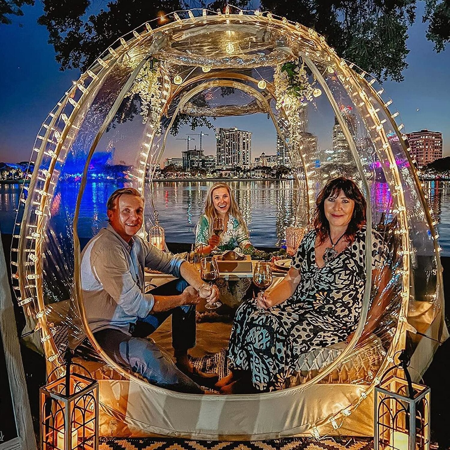 Alvantor Bubble Tent Pop Up Gazebo 8-10 Person 3.6x3.6x2.4H m