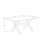 HomeStock 6-Piece Kitchen Dinette Set With Doeskin Linen Fabric Chairs, Bench And Linen White Table - Rustic Recluse