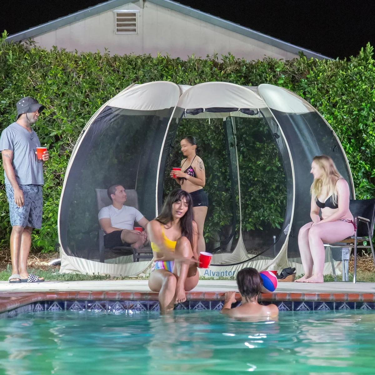 Screen House Camping Room Pop-Up Gazebo 10' x 10' Instant Canopy