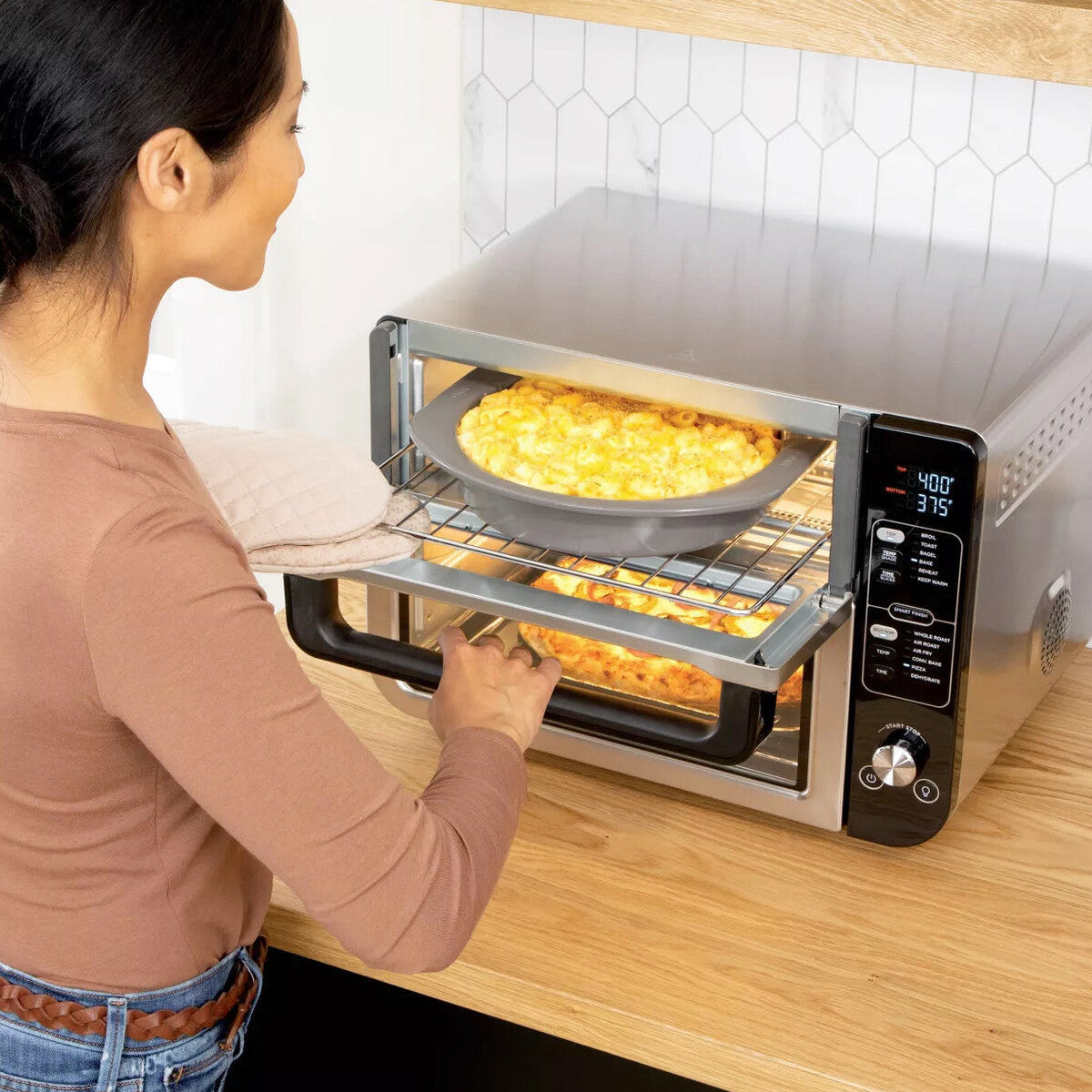 Ninja 12-in-1 Double Oven With FlexDoor, FlavorSeal, Smart Finish, Convection And Air Fry - DCT401