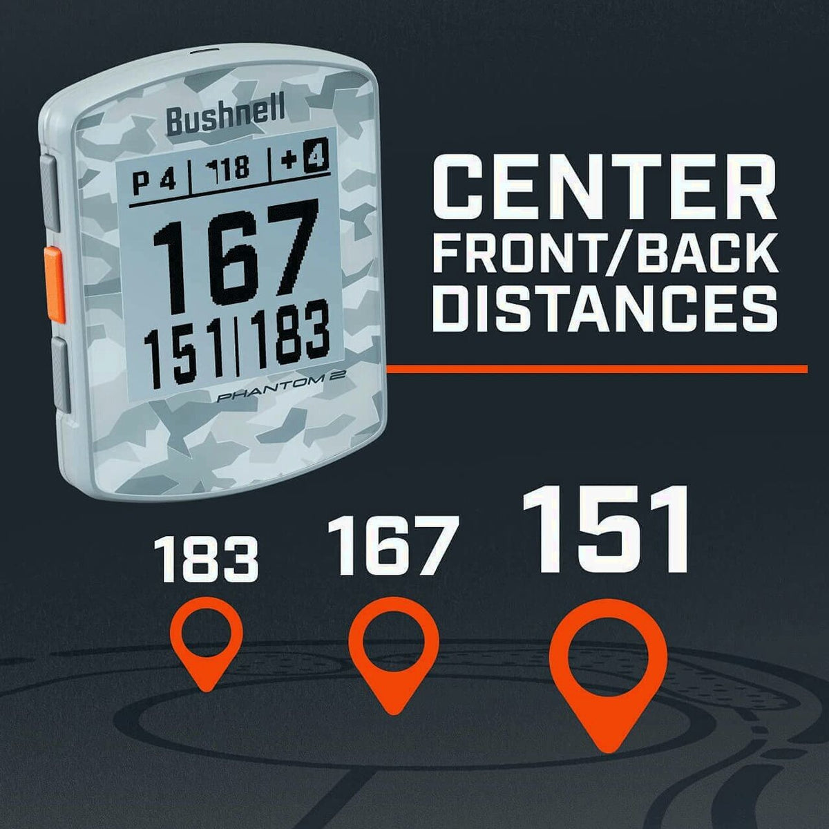 Bushnell Phantom 2 Golf GPS Rangefinder - Black