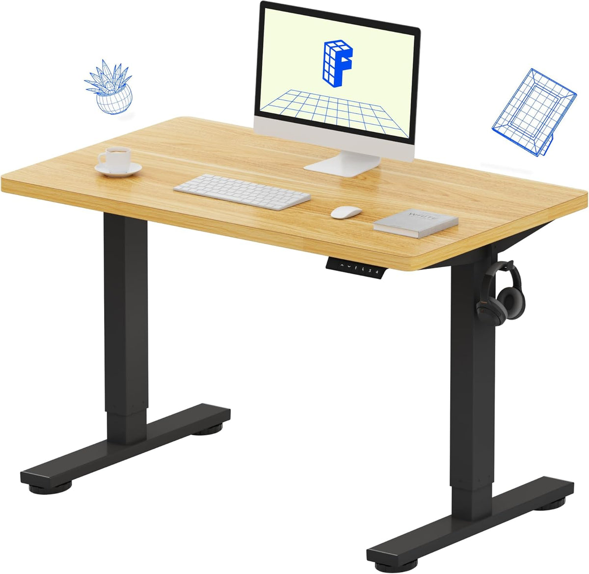 FLEXISPOT Electric Standing Desk With Whole-Piece Desktop - EN1