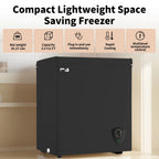 WANAI 5 Cu Ft Chest Freezer - Black