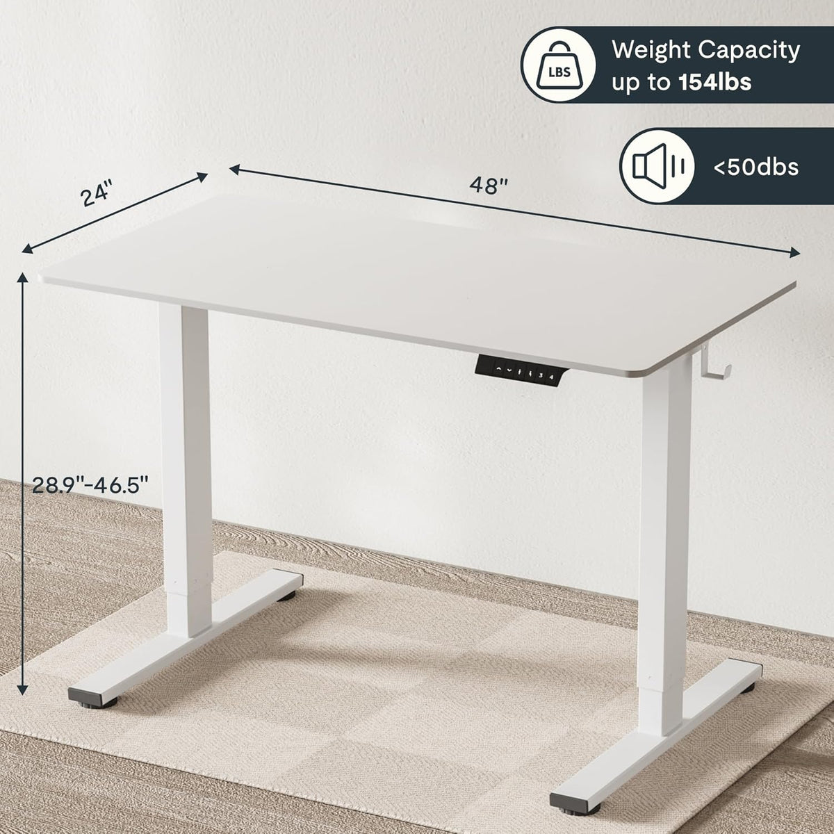 FLEXISPOT Electric Standing Desk With Whole-Piece Desktop - EN1