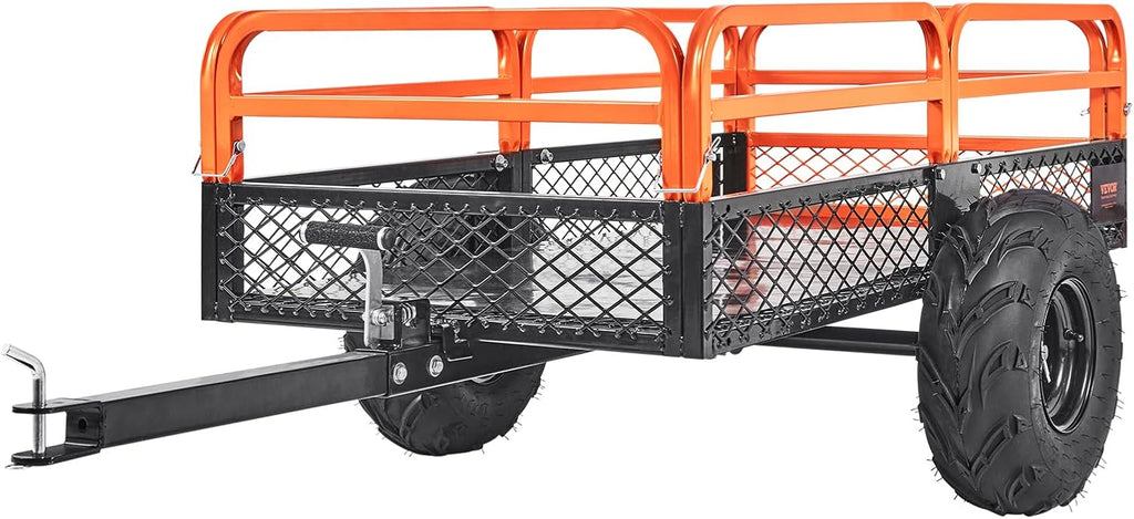 VEVOR ATV UTV Tow-Behind Dump Cart 1500 lb 15 cu ft