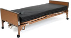 Med Mart Fully Electric Hospital Bed Set With Foam Mattress And Half Rails, Twin, Bronze, 80 x 36 x 21.5 in