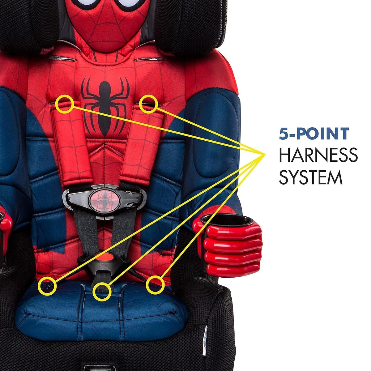 KidsEmbrace Marvel Spider-Man 2-in-1 Forward-Facing Booster Car Seat With LATCH - 2025