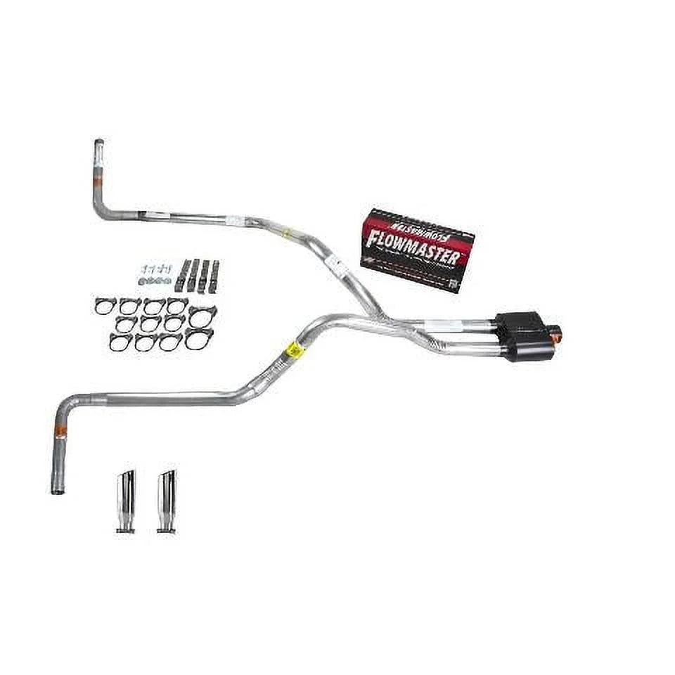 Flowmaster Silverado Dual Exhaust, 2.5 Pipe, Side Exit - Super 10 RC Tip, 88-95