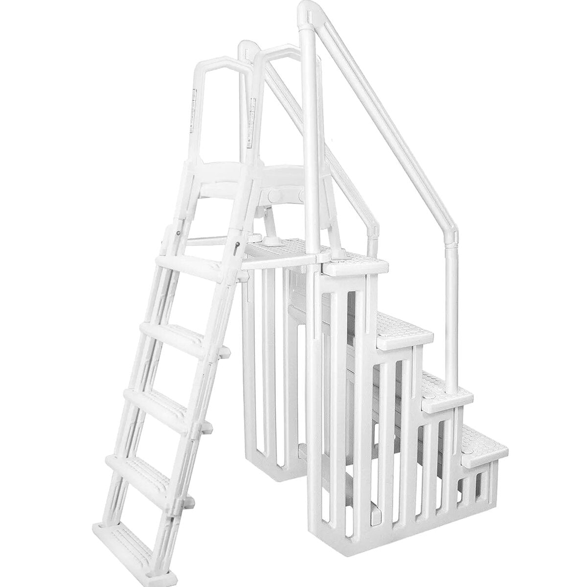 Deluxe A-Frame Above-Ground Swimming Pool Ladder - Large Entry