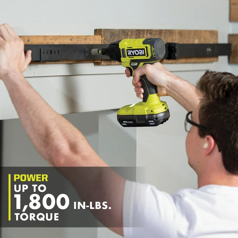 RYOBI 18V ONE+ 2-Tool Combo Kit - 1/2" Drill/Driver and 1/4" Impact Driver
