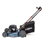 SENIX 22in 163cc 4-Cycle Gas Self-Propelled Mower, 3-In-1, Variable Speed, 11in Rear Wheels - LSSG-H2