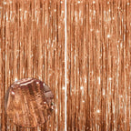 Sm:)e 2-Pack Light Bright Silver Foil Fringe Curtains for Events - Birthday, Wedding, Graduation, Christmas, Baby Shower, various festivals Decor Photo Booth Fun!