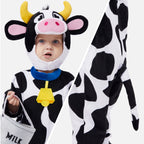 Joyfy Baby Cow Costume with Milking Bucket for Toddler, Kids Halloween Farm Party Dress up Role Playing Cosplay 0-5 Years