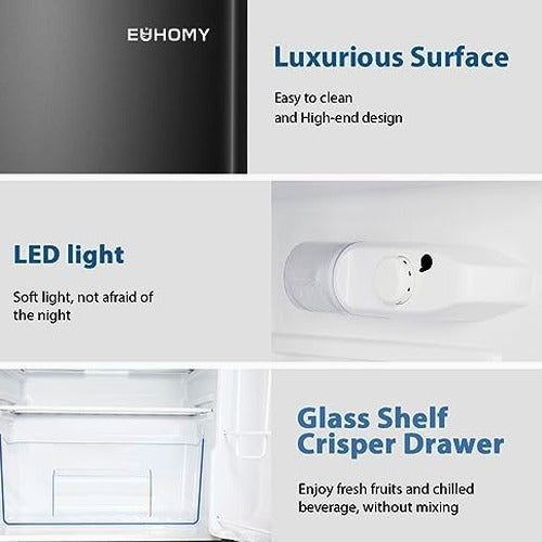 Euhomy 3.2 Cu.Ft Mini Refrigerator With Freezer