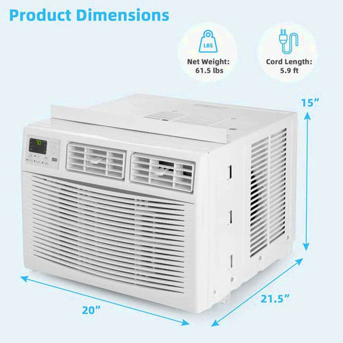10000 BTU Quiet Window Air Conditioner With Remote, Eco Mode And Dehumidifier