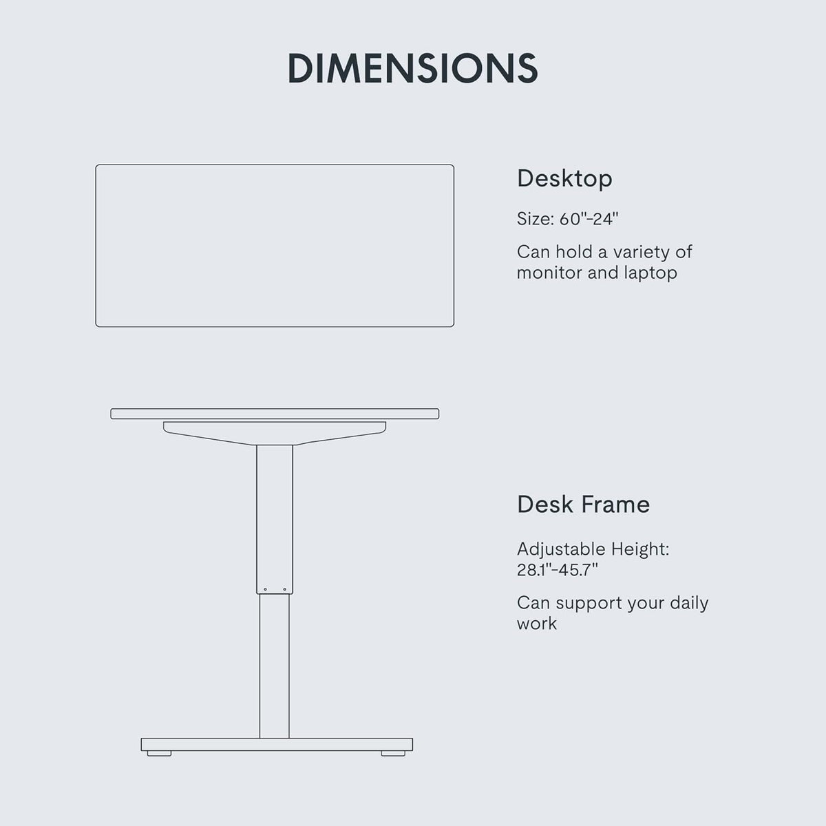 FLEXISPOT Electric Standing Desk With Whole-Piece Desktop - EN1