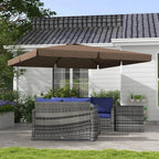 Royard Oaktree 10ft Cantilever Patio Umbrella With Tilt, Crank, Cross Base, Aluminum Pole And Air Vent - Tan