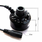 HIBIBUD Mist Maker Mini Pond Fog Machine,Halloween Mist Maker Fogger 12 LED Lights Aluminum With Adjustable Controller Guard,Indoor Fountain Mister Foggers,Water Feature Use.