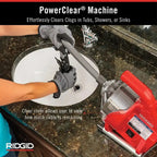 RIDGID PowerClear Drain Cleaning Machine Kit, 120V, 30 ft Inner Core Cable - 55808