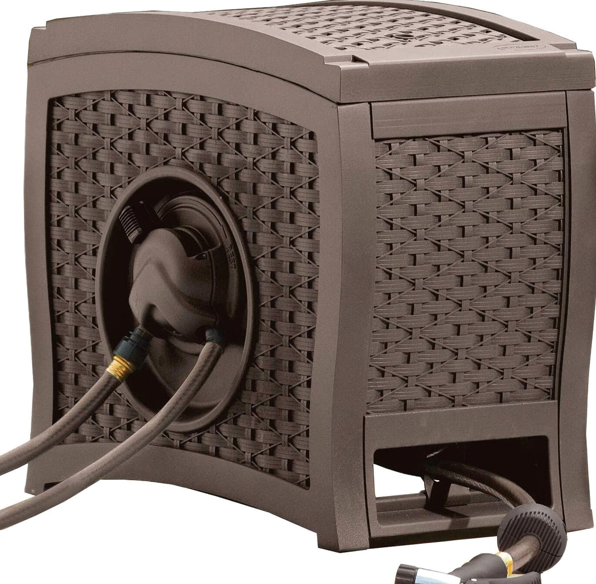 Suncast Aquawinder 125 Wicker Garden Hose Reel - Java