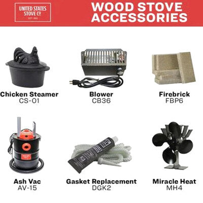 Logwood Cast Iron Wood Stove, 900 Sq. Ft., EPA Exempt - 1269E