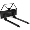 Titan Attachments Pin-On Pallet Fork Frame Attachment With 46in Fork Blades And 2600 LB Load Capacity