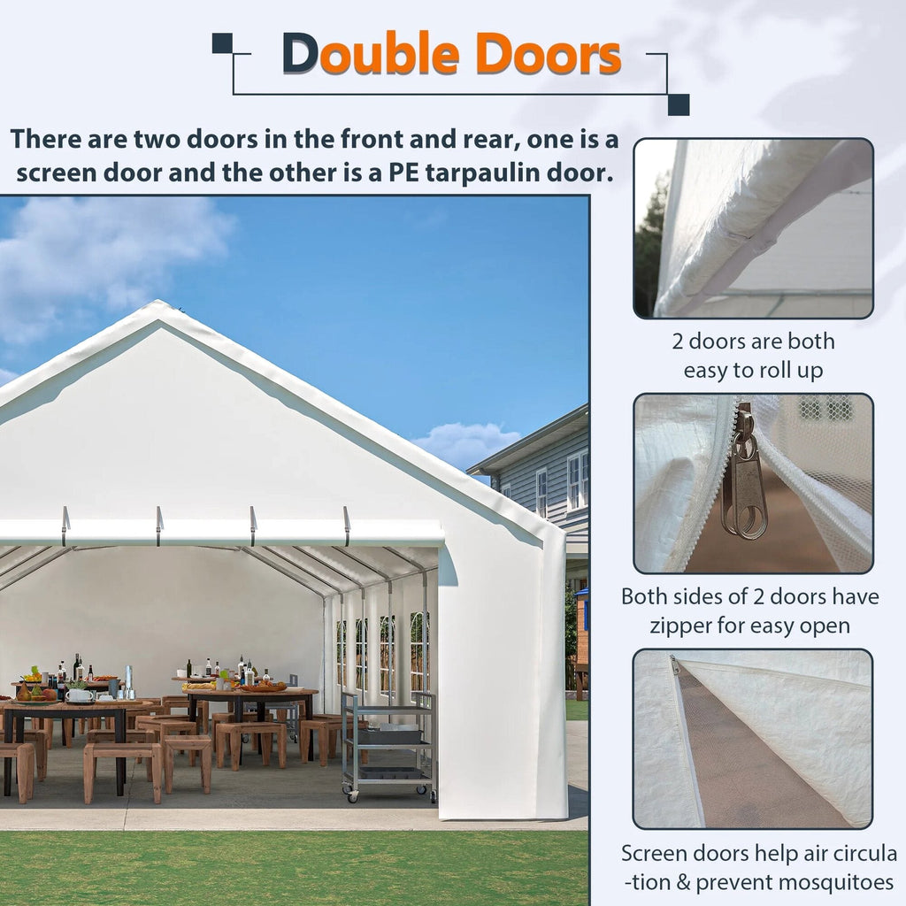 20x40 FT Heavy-Duty Party Tent With 3 Storage Bags