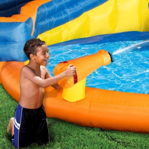 BANZAI Pipeline Twist Kids Inflatable Aqua Splash Park With Slides