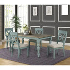 Roundhill Prato 5-Piece Dining Set, 68W x 38D x 30H in Table, 18.25W x 23.5D x 38.75H in Chairs
