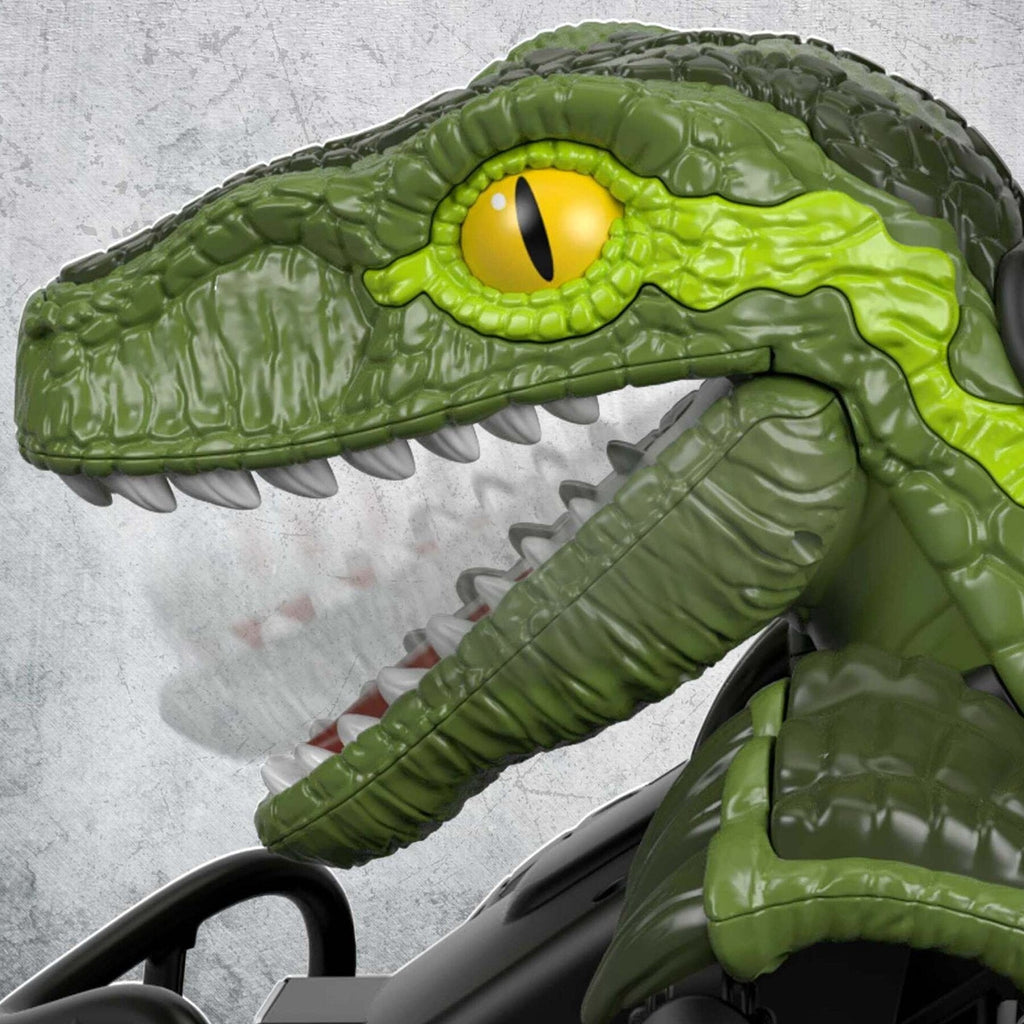 Fisher-Price Power Wheels Jurassic World Dino Racer Ride-On ATV, 6 MPH Green Dinosaur Toy