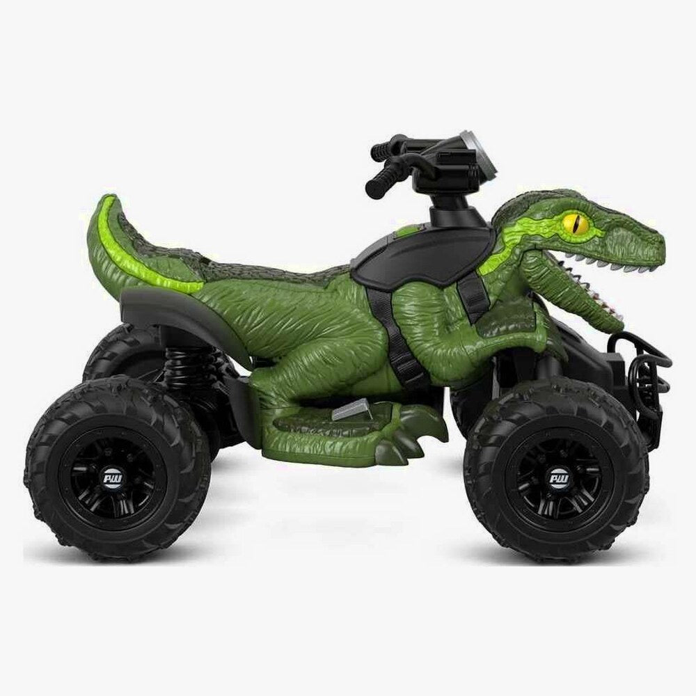 Fisher-Price Power Wheels Jurassic World Dino Racer Ride-On ATV, 6 MPH Green Dinosaur Toy