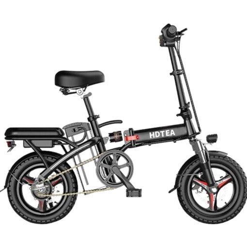 Folding Electric Bike 250W, 14 Inch, LCD Display, Removable Battery, Dual Disc Brake, Black