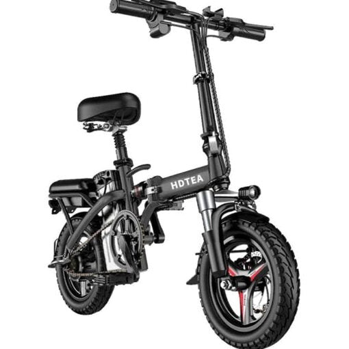 Folding Electric Bike 250W, 14 Inch, LCD Display, Removable Battery, Dual Disc Brake, Black