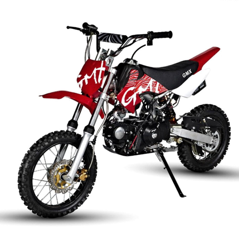 GMX Semi-Automatic Dirt Bike 125cc, Red, Air-Cooled 4-Stroke - Rider X